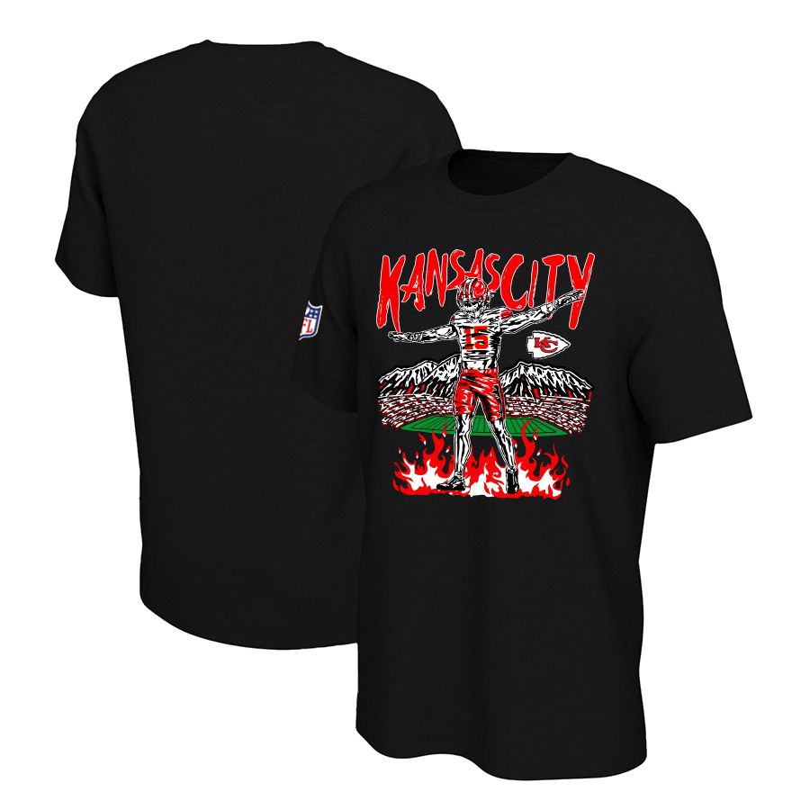 Men 2024 NFL Kansas City Chiefs T shirts black->nfl t-shirts->Sports Accessory